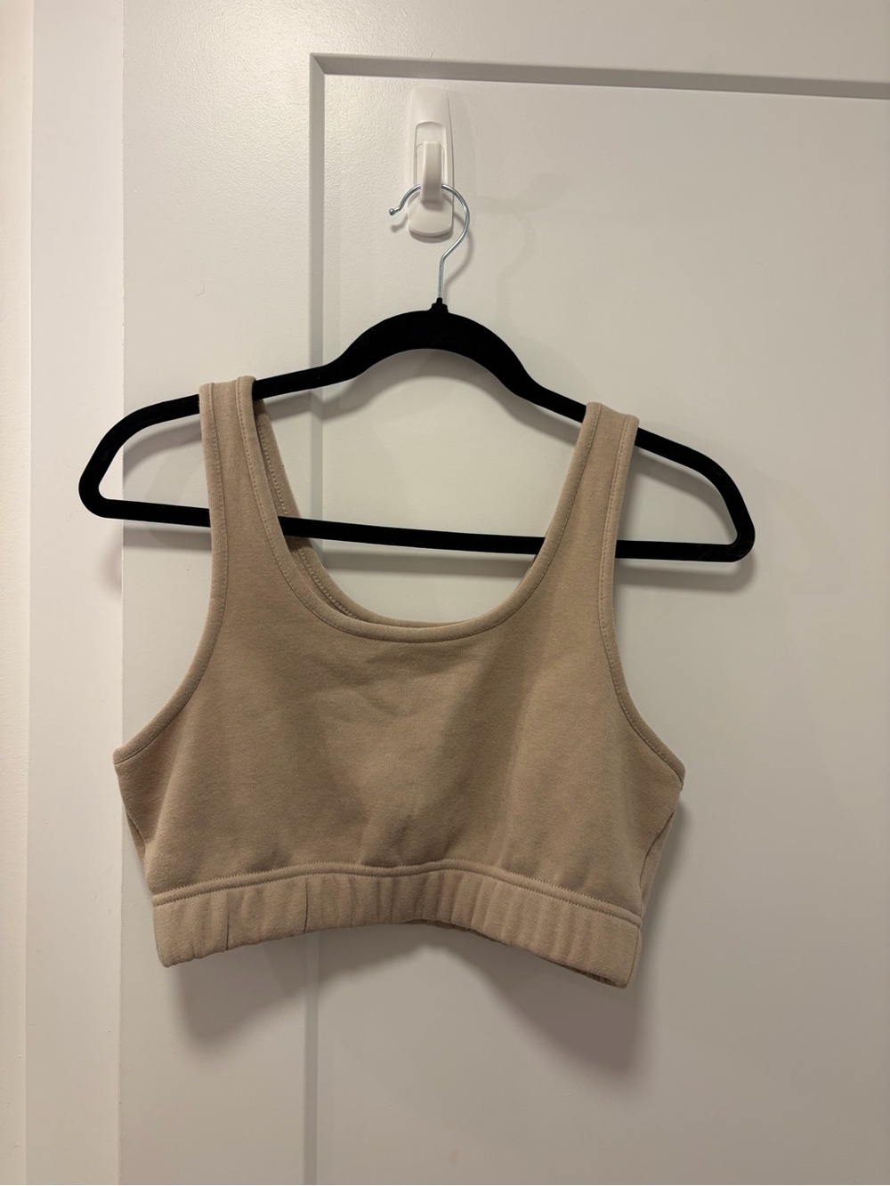 Streetwear Society Neutral Scoop Sports Bralette in Beige